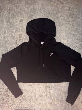 Gymshark Black Hoodie with White Label